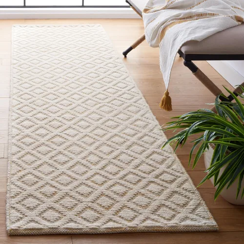 Vista 25 de SAFAVIEH Vermont Collection - Alfombra decorativa de 2 pies 3 pulgadas x 4 pies, marfil y negro, lana hecha a mano, ideal para zonas de alto tráfico