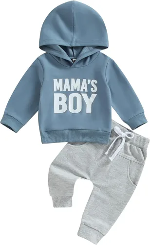 Vista 33 de Ropa de otoño e invierno para bebé niño pequeño, sudadera con cuello redondo y pantalones deportivos