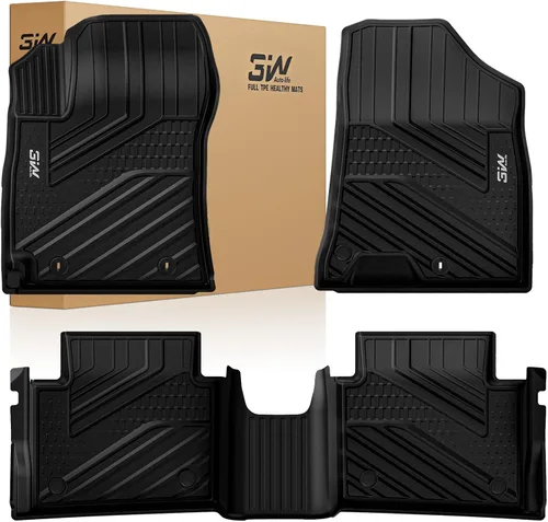 Vista 20 de 3W Alfombrillas para Hyundai Ioniq 5 2022-2024 (solo para consola inamovible), tapetes de TPE para todo tipo de clima, ajuste personalizado