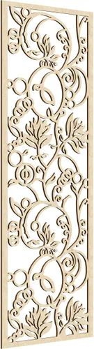 Vista 67 de Caspian Paneles de pared de madera con calado decorativo perforado, 9 3/8 pulgadas de ancho x 24 3/8 pulgadas de alto x 1/4 de alto, cereza