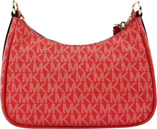 Vista 3 de Jet Set Charm - Bolso de hombro con logotipo pequeño, Sangría