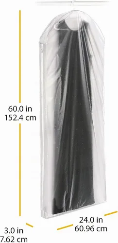 Vista 3 de Whitmor 5003-20 - Bolsa de vestir con cremallera, transparente