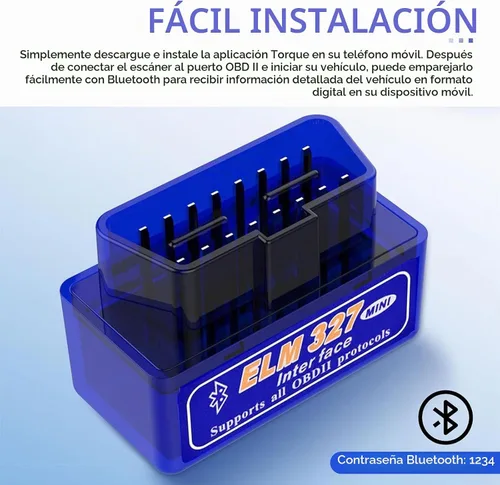 Vista 6 de Escáner OBD2, ELM327 V2.1 Herramienta de diagnóstico Bluetooth, lector universal de código de automóvil para Android iOS, monitor de datos