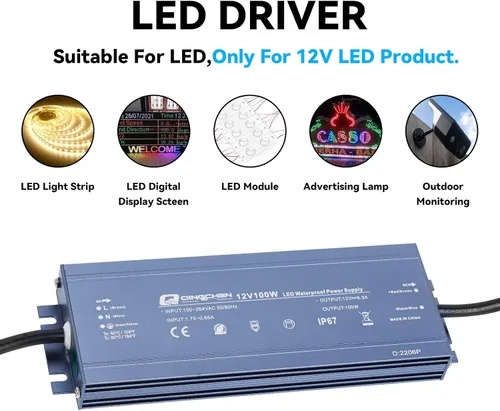 Vista 6 de Módulo LED DC12V blanco 6500K inyección 5 LED módulo 1,2 W con fuente de alimentación