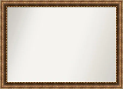 Vista 740 de Amanti Art Espejo de pared personalizado no biselado (25 x 25 pulgadas), marco de bronce acentuado, varios tamaños personalizados, espejo de baño