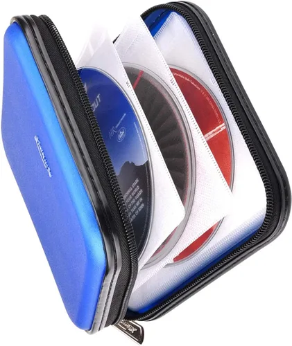 Vista 17 de Cartera de CD DVD, Capacidad de 32 Unidades, Resistente, Funda para Discos de DVD/CD para Coche, Disco de Almacenamiento Portátil para DVD/VCD