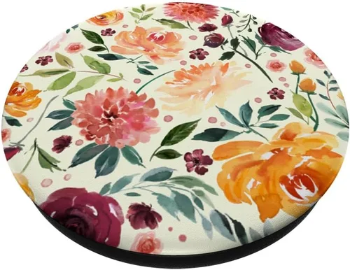 Vista 2 de Watercolor Flower Garden - PopSockets Grip y soporte para teléfonos y tabletas