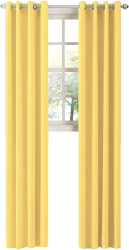 Vista 52 de LA PALMA Cortinas opacas con aislamiento térmico y ojales, para sala de estar, dormitorio, paquete de 2 paneles