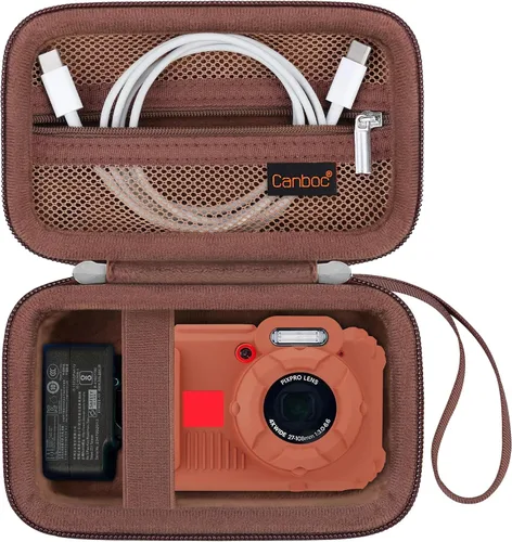 Vista 13 de Canboc Funda de transporte para cámara digital Kodak PIXPRO WPZ2, resistente e impermeable, bolsa de fotografía subacuática, bolsillo de malla
