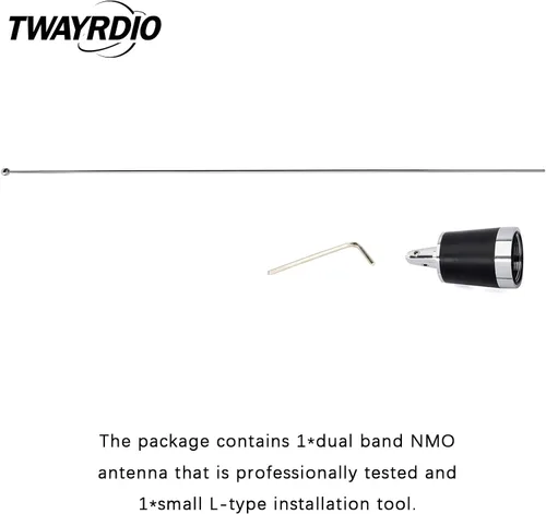 Vista 6 de TWAYRDIO Antena NMO de Doble Banda, Antena Bidireccional de 144MHz VHF y 430MHz UHF para Radios Móviles Motorola Kenwood Icom Vertex Blackbox HYT