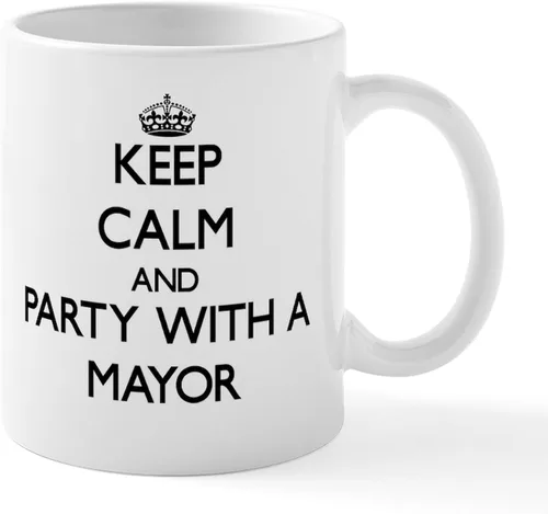 Vista 15 de CafePress I Love Mayor Mug Taza de café de cerámica de 11 oz (11.0 fl oz)