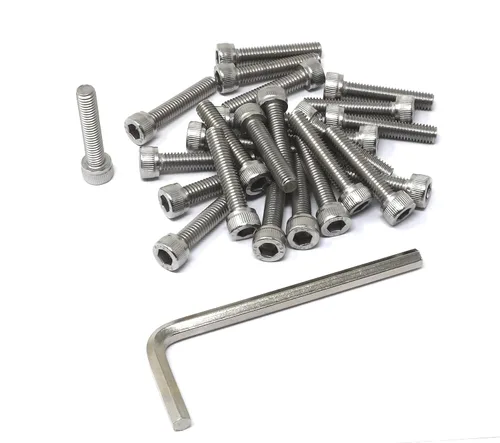 Vista 84 de iexcell Kit de tornillos de cabeza hexagonal de acero inoxidable 304, 100 unidades M2 x 0.157 in, paso de rosca de 0.016 in