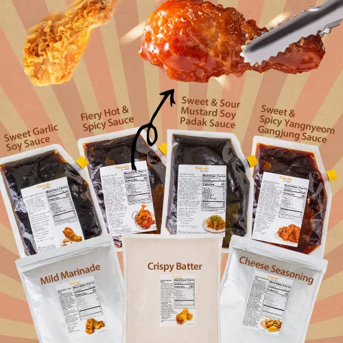 Vista 8 de Foodrella Salsa picante picante y picante de pollo frito coreano (2.2 libras)