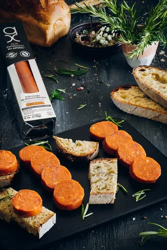 Vista 3 de Covap - Sobrasada de bellota ibérico de bellota 100% pura para untar Chorizo estilo mallorquín - 6 oz (1)