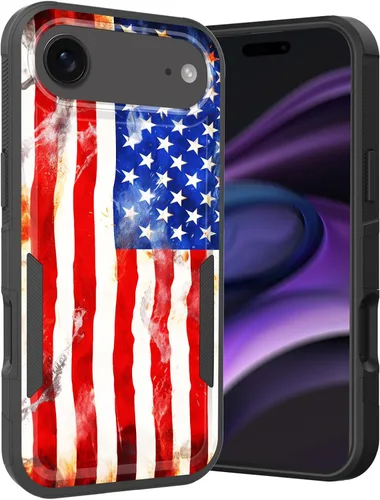 Vista 265 de Funda para iPhone Air, doble capa híbrida resistente resistente a prueba de golpes de policarbonato duro + funda protectora de silicona suave