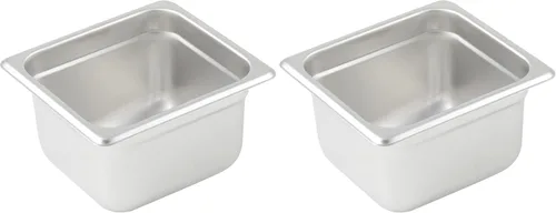Vista 6 de Winco Bandeja de vapor antiatascos, 1/6 x 2 1/2 pulgadas, peso estándar, acero inoxidable
