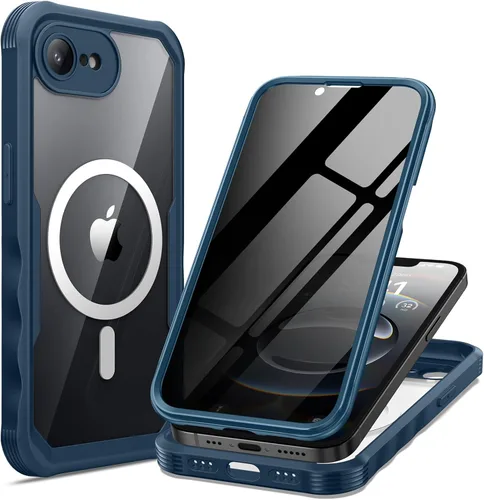 Vista 11 de seacosmo para iPhone Air Funda, Carcasa Completa con Protector de Privacidad de Vidrio Templado 9H Integrado y Protector de Lente de Cámara