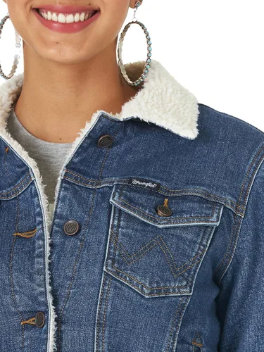 Vista 3 de Wrangler Chaqueta retro con forro de sherpa para mujer