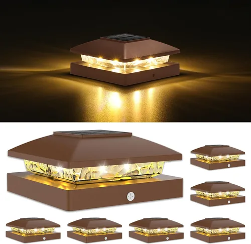 Vista 8 de VOLISUN Luces solares 4x4, paquete de 12 luces negras impermeables para Negro