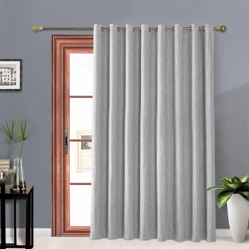 Vista 11 de Melodieux Elegantes cortinas opacas de algodón para oscurecer la habitación, para sala de estar, dormitorio, con aislamiento térmico, paneles