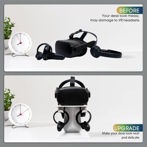 Vista 4 de TCTEC VR Stand VR Headset Stand VR Display Holder Storage Virtual Reality Headset Desktop Display Stand for Oculus Quest 2 Quest Rift Rift S Valve