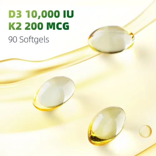 Vista 3 de Suplementos de vitamina D3 K2 con certificación NSF para huesos