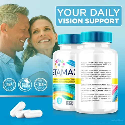 Vista 8 de NutraRize Cápsulas Vistamax, cuidado de los ojos totalmente natural y saludable, fórmula premium para los ojos, suplemento máximo para apoyar