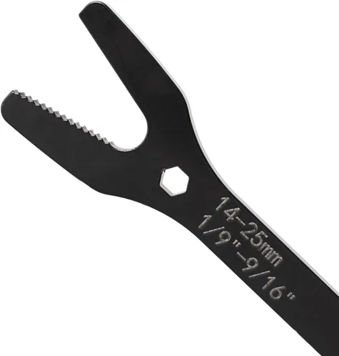 Vista 3 de Larcele Llave inglesa ajustable de doble extremo de 0.236-0.984 in, herramienta multifuncional para montar al aire libre o mantenimiento del Negro