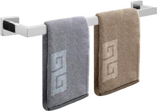 Vista 19 de NearMoon Barra para Toallas, Accesorios de Baño de Acero Inoxidable Cuadrado Engrosado Premium, Estante para Toallas de Ducha para Baño, Soporte