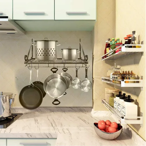 Vista 3 de Paquete de 30 ganchos negros en S de acero para colgar ganchos en S resistentes de metal para ollas de cocina, ganchos de armario para colgar