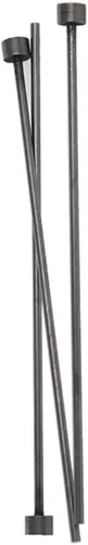Vista 6 de Auniwaig 0.059 in de diámetro punta redonda de acero recto eyector Pin Punch 3.937 in largo gris plateado 20pcs