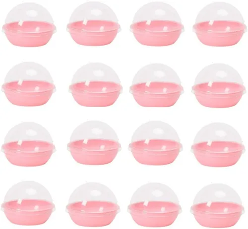 Vista 6 de Contenedor de plástico transparente para cupcakes, 50 cajas para cupcakes, cupcakes, magdalenas, cápsulas, cúpula, muffins, contenedor