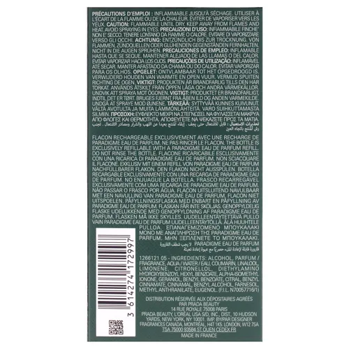 Vista 7 de Prada Paradigme by Prada - Eau de Parfum Spray para hombre de 3.3 oz