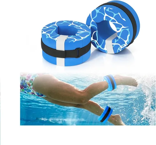 Vista 7 de Hikeen Juego de pesas de gimnasia acuática de EVA de alta densidad para ejercicios aeróbicos acuáticos, pesas para ejercicios de piscina, tobillos
