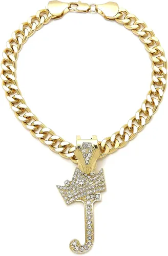 Vista 20 de Collar de cadena con letra inicial cubana para perro, collar de cadena para mascotas, gato, collar para cachorro (S, 25 cm)
