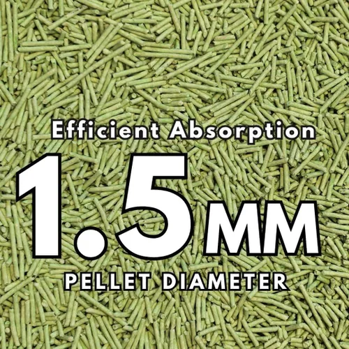 Vista 4 de Arena para gatos a base de guisantes, arena para gatos sin polvo, bajo seguimiento y control de olores natural, perfumada, lavable a ras