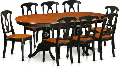 Vista 11 de East West Furniture PLKE5-BCH-LC - Juego de muebles de comedor de 5 piezas, incluye una mesa de cocina ovalada con hoja de mariposa y 4 sillas