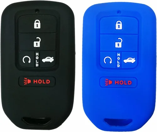 Vista 11 de 2 piezas Coolbestda - Estuche protector de silicona completa para llave de coche con control remoto de 5 botones para Honda Civic Accord Pilot CR-V