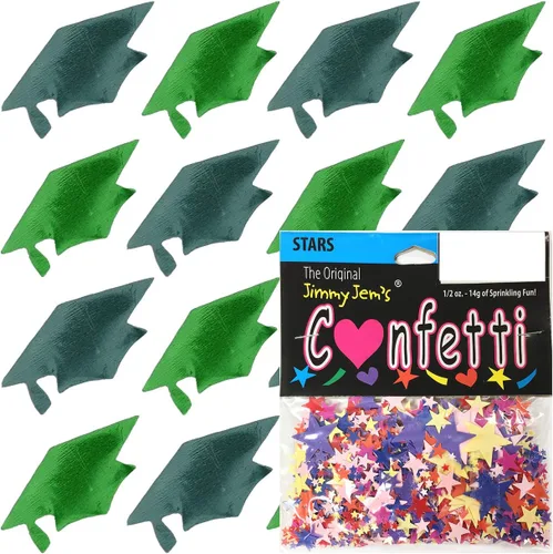 Vista 34 de Confetti Grad Cap Negro, Azul Marino Combo - 2 bolsas de media onza (1 oz)