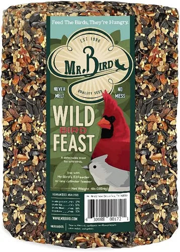 Vista 2 de Mr. Bird Fiesta de Aves Silvestres Cilindro 1lb, 15 oz (879g), Comida para Aves Silvestres para Aves al Aire Libre, Alimentación de Aves en el Patio