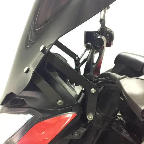Vista 3 de GP Kompozit Parabrisas Touring transparente compatible con Bajaj Pulsar NS200 2011-2023 15.7 in