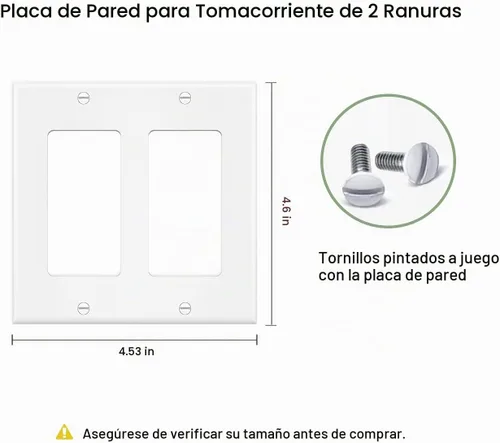 Vista 7 de Placa de pared con salida de interruptor de 2 segmentos, placa frontal eléctrica doble para interruptores de luz, interruptor inteligente