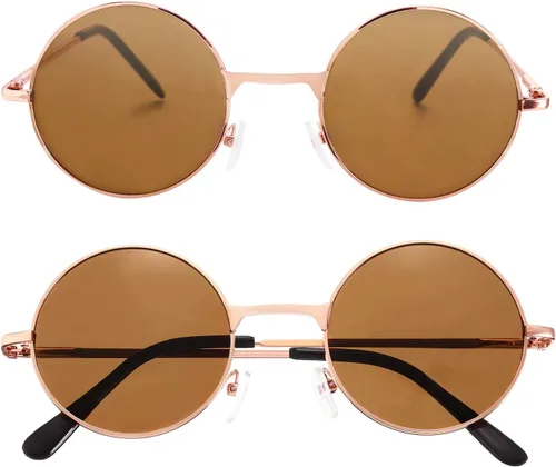 Vista 7 de Juego de accesorios de vestir hippie con gafas hippie y collar con signo de paz
