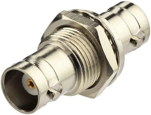 Vista 7 de Bingfu Adaptador de conector coaxial BNC hembra a BNC hembra de 50 ohmios, paquete de 2 unidades para sistema de micrófono inalámbrico, receptor CB