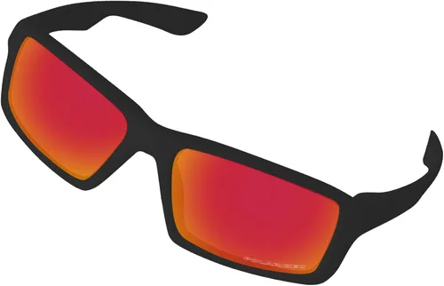 Vista 2 de BroLizard - Lente polarizada para gafas de sol Oakley Twitch, rojo