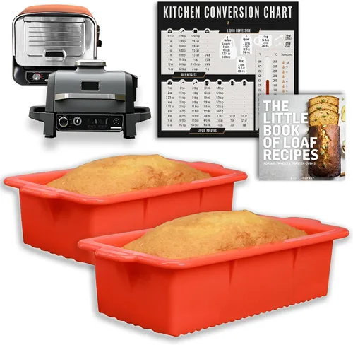 Vista 8 de INFRAOVENS Sartenes de silicona para freidora de aire para hornear, molde antiadherente para pasteles Cosori TurboBlaze 9 en 1 de 6 cuartos