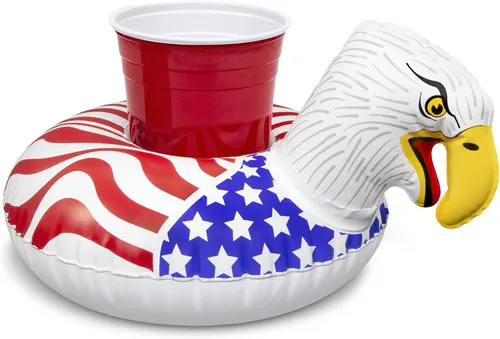 Vista 2 de GoFloats Inflatable Pool and Hot Tub Drink Holders (3 Pack) (Choose - Unicorn, Flamingo, Palm Tree and More)