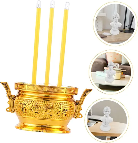 Vista 9 de NUOBESTY Led Buddha Censer - Soporte eléctrico para incienso para decoración del hogar