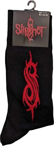Vista 3 de Slipknot Calcetines unisex con logotipo tribal rojo talla US 10-13