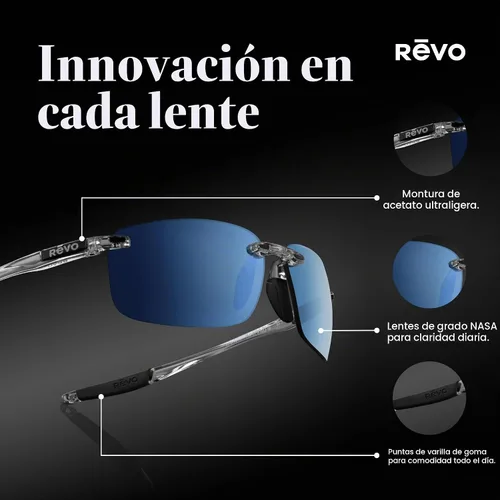 Vista 4 de Revo Gafas de sol Crawler: lente polarizada con marco de envoltura rectangular de rendimiento